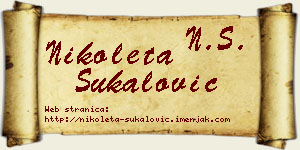 Nikoleta Šukalović vizit kartica